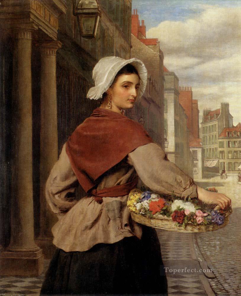 The Flower Seller Victorian social scene William Powell Frith Oil Paintings